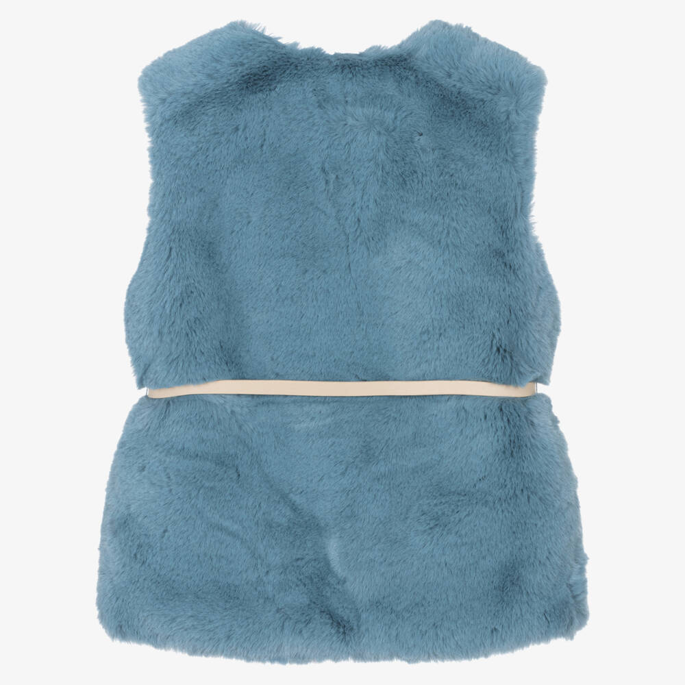 Mayoral-Girls Azure Faux Fur Vest | Childrensalon Outlet