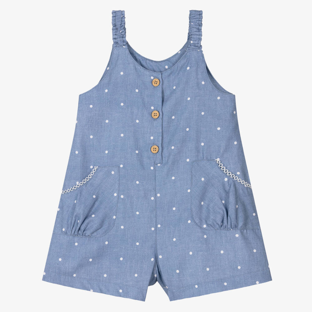 Mayoral-Комбинезон для девочек с голубым горошком | Childrensalon Outlet
