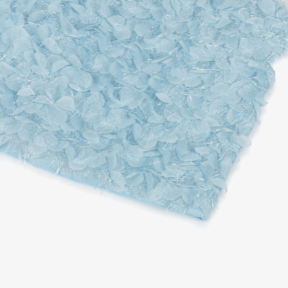 Mayoral-بلوزة تول زرقاء للبنات مع شراشيب | Childrensalon Outlet