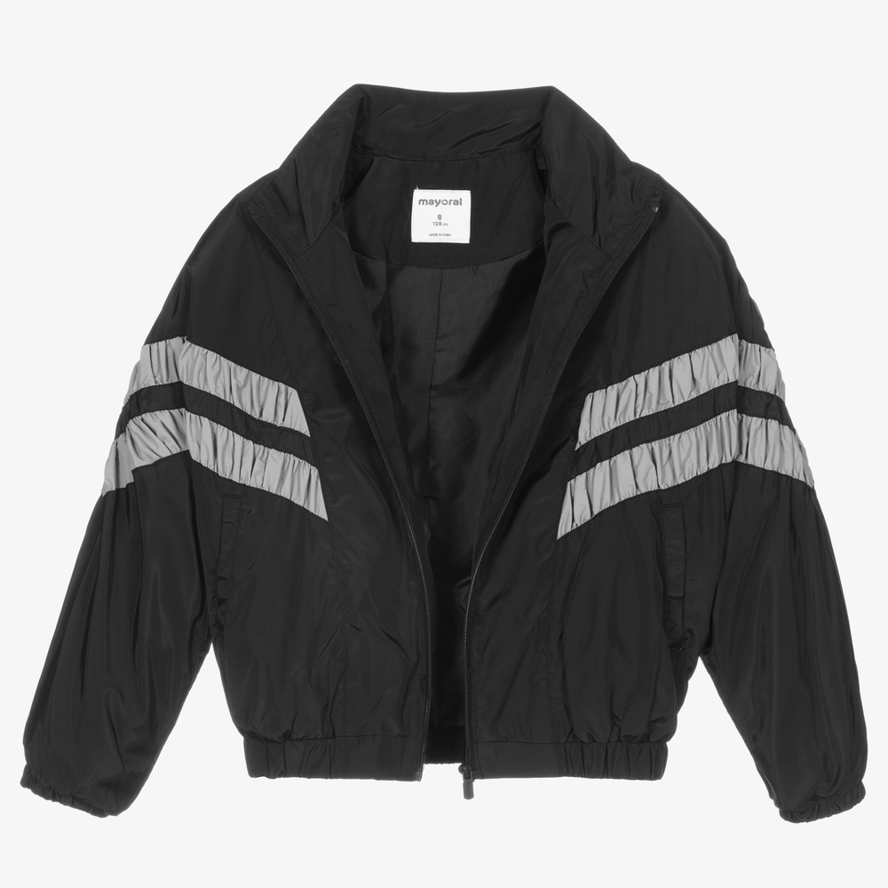 مايورال-جاكيت واقي من الرياح لون أسود للبنات | Childrensalon Outlet