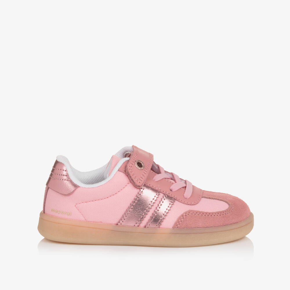 Mayoral-Girls Beige and Pink Casual Trainers | Childrensalon Outlet