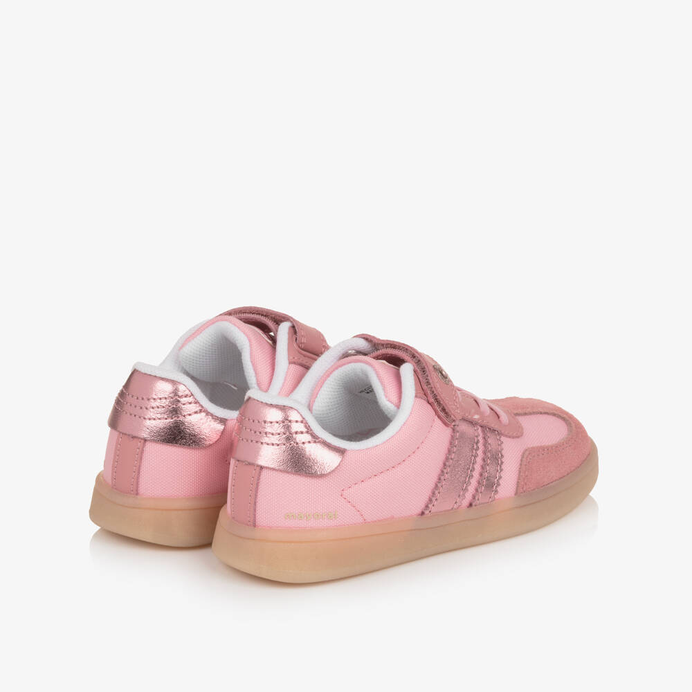Mayoral-Girls Beige and Pink Casual Trainers | Childrensalon Outlet