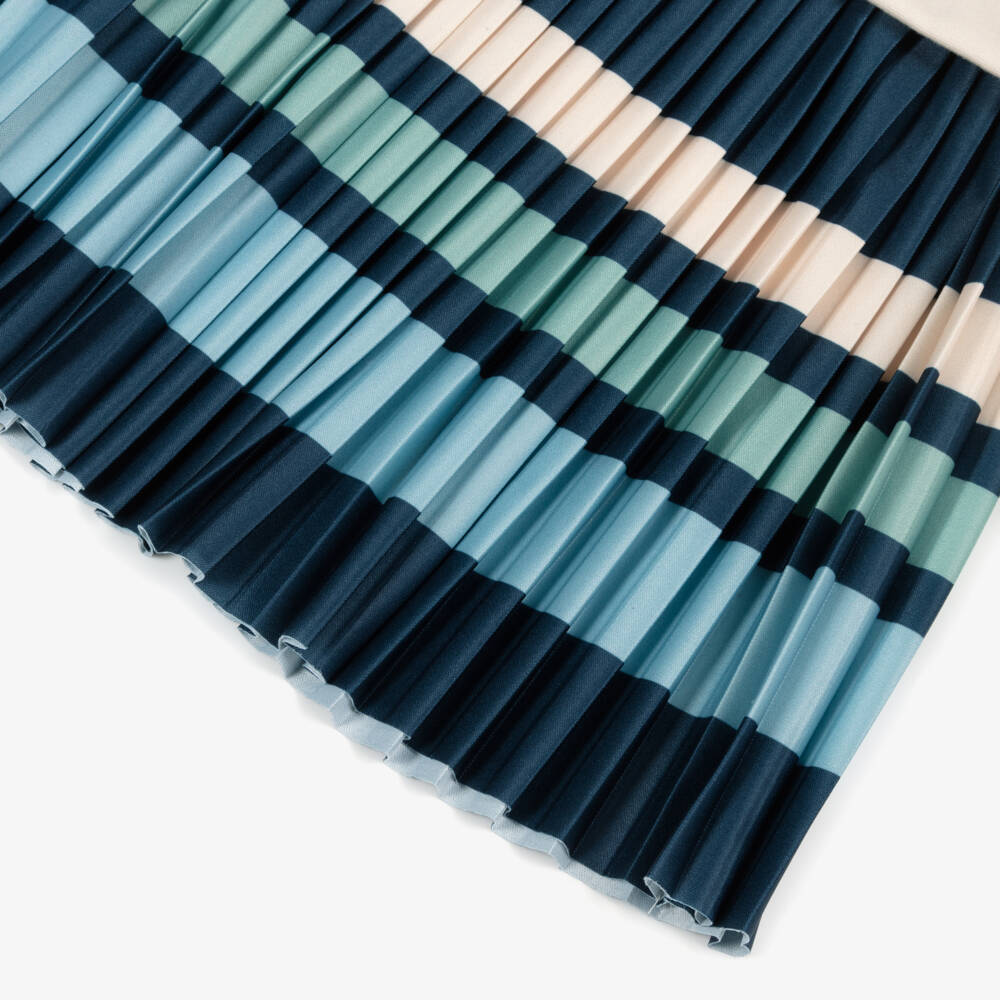 Mayoral-فستان بيج مخطط ومطوي للبنات | Childrensalon Outlet