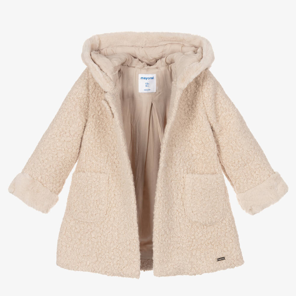 مايورال-معطف بوكليه أطفال بناتي لون بيج | Childrensalon Outlet