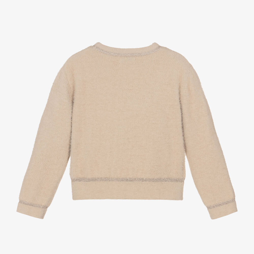 Mayoral-Girls Beige Cosy Knit Jumper | Childrensalon Outlet
