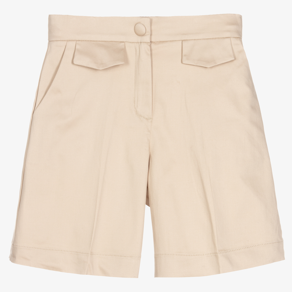 Mayoral - Short beige en coton Fille | Childrensalon