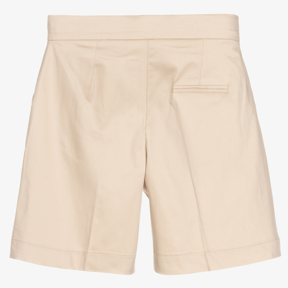 Mayoral-Girls Beige Cotton Shorts | Childrensalon Outlet