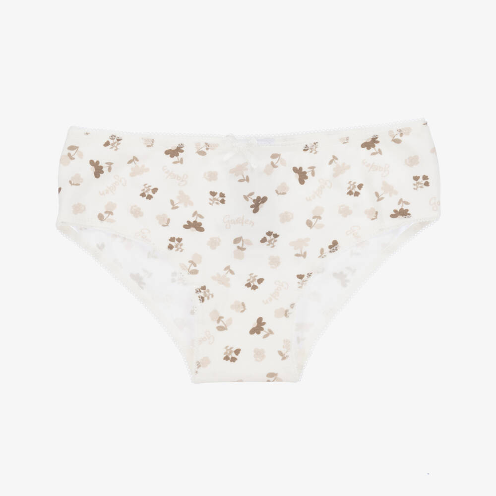 Mayoral-Girls Beige Cotton Undies Set | Childrensalon Outlet