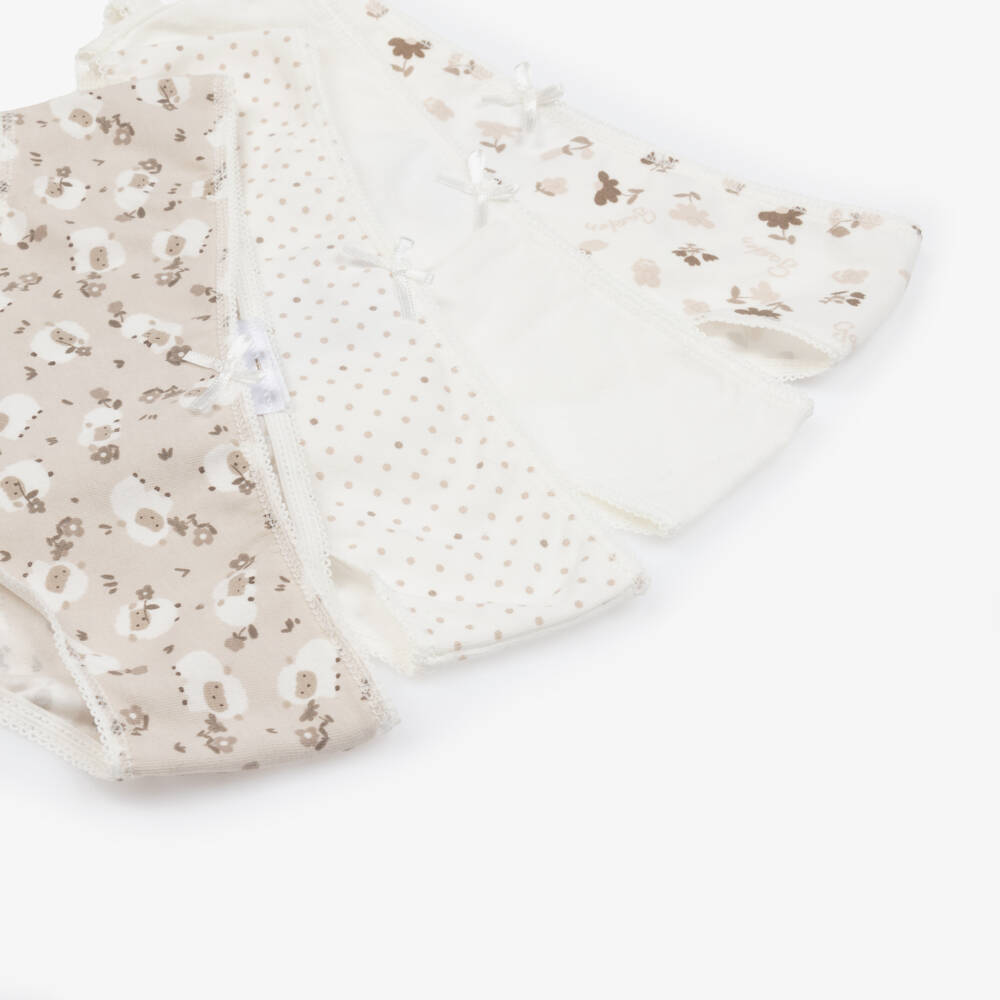 Mayoral-Girls Beige Cotton Undies Set | Childrensalon Outlet