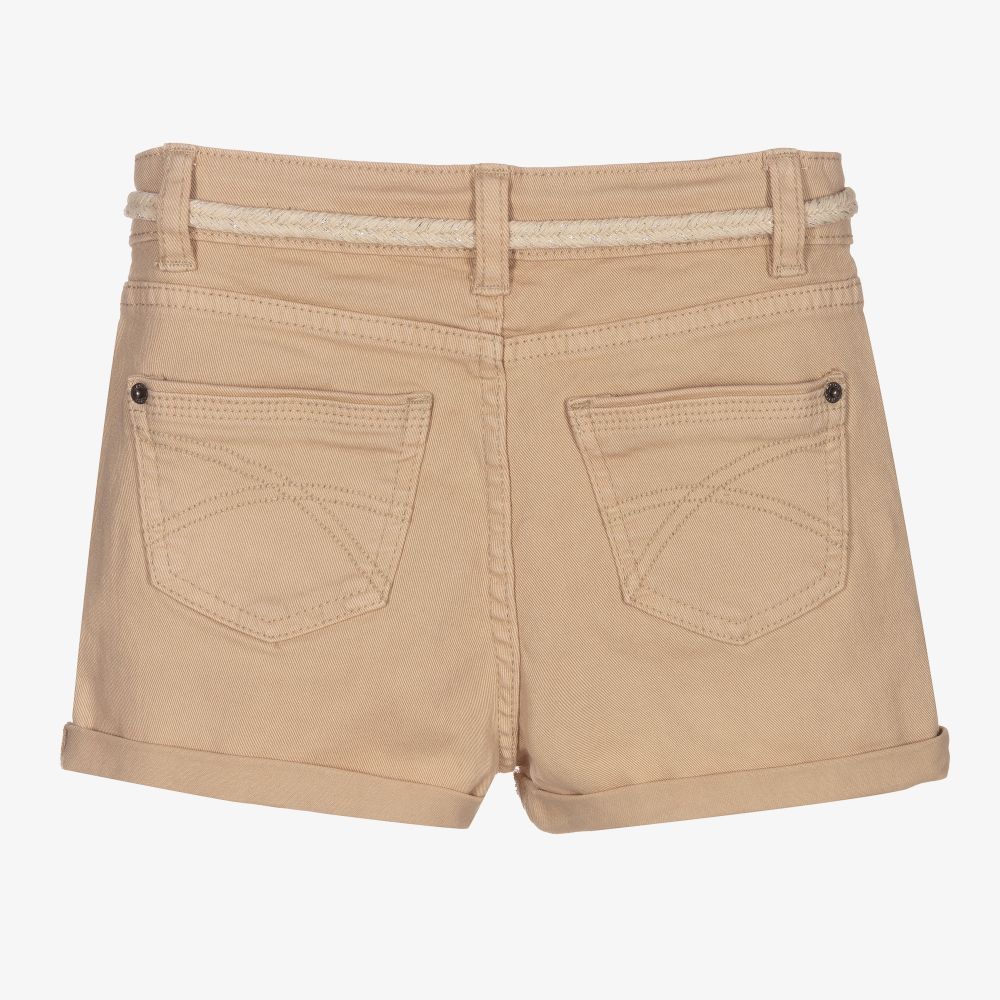 Beige discount denim shorts