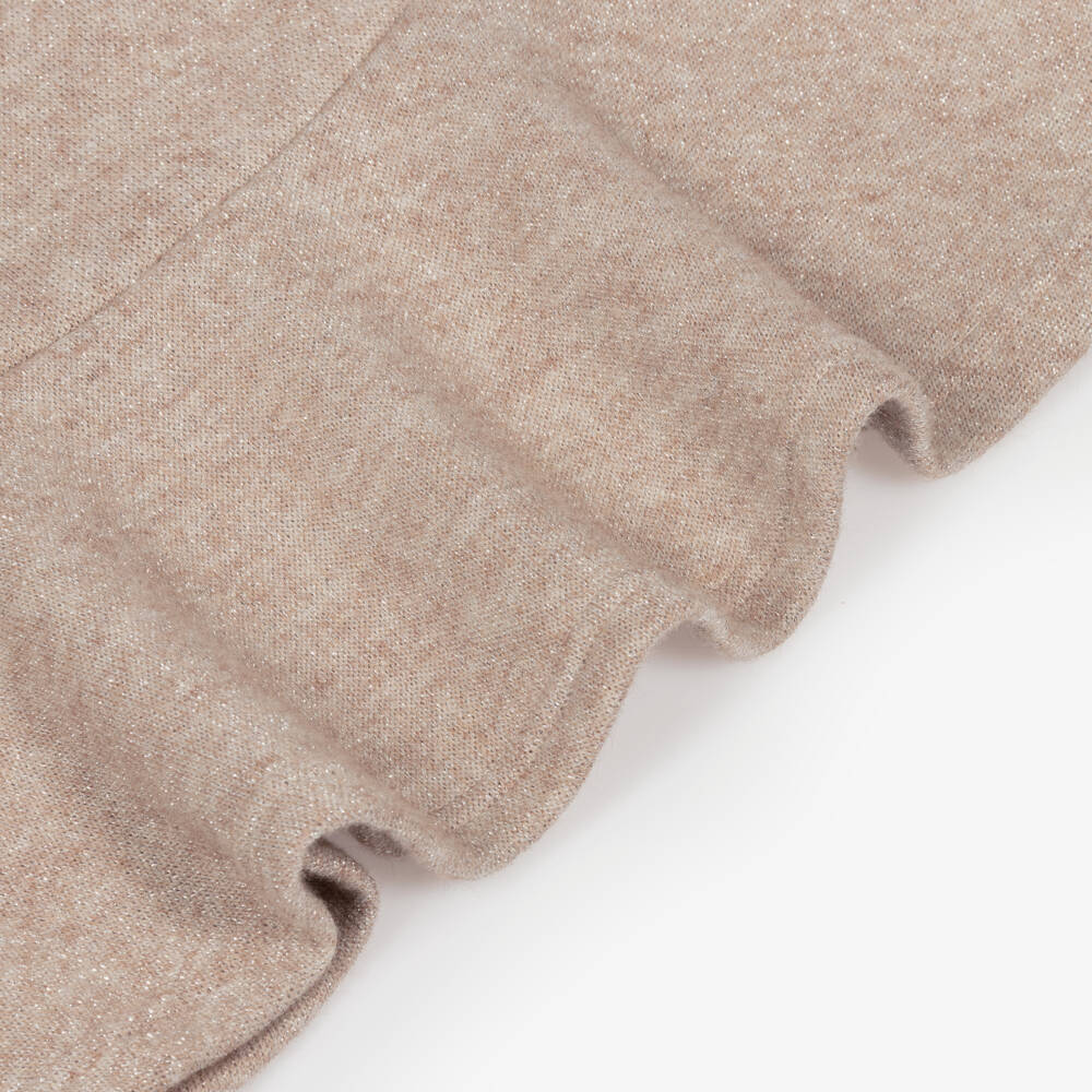 Mayoral-Girls Beige Dress with Bow | Childrensalon Outlet