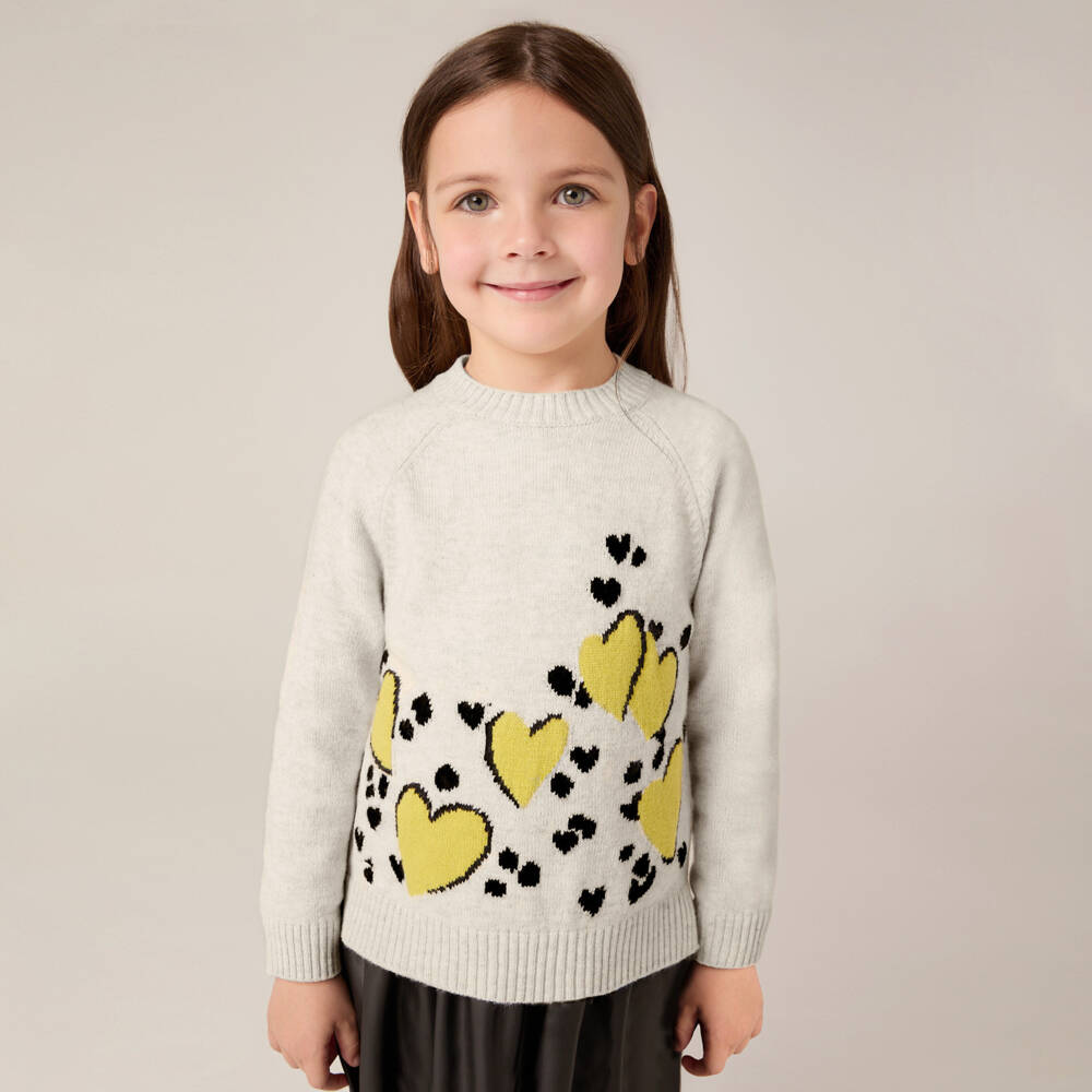 Mayoral-Girls Beige Heart Ensemble | Childrensalon Outlet