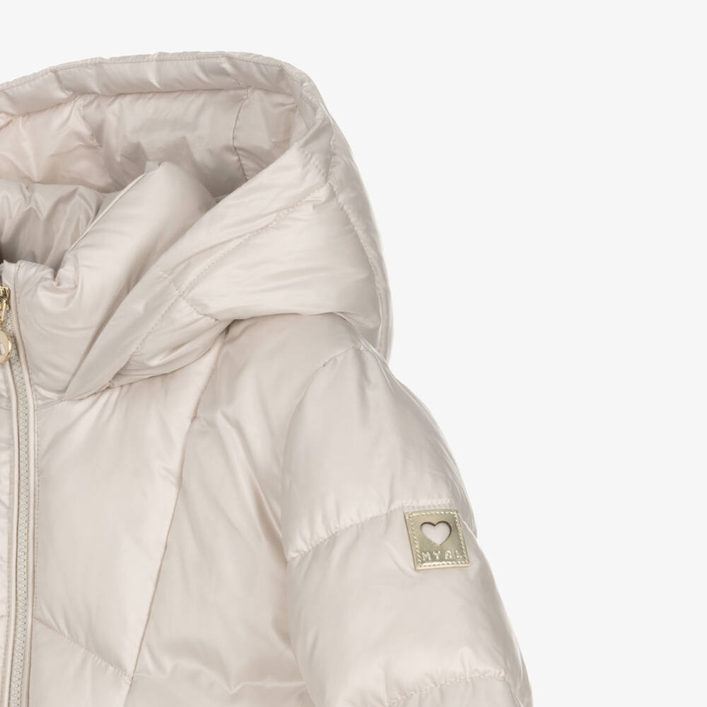 Mayoral Girls Teddy Coat Beige