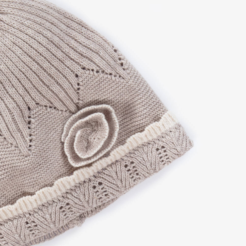 Mayoral Newborn-Girls Beige Knit Hat & Mittens | Childrensalon Outlet