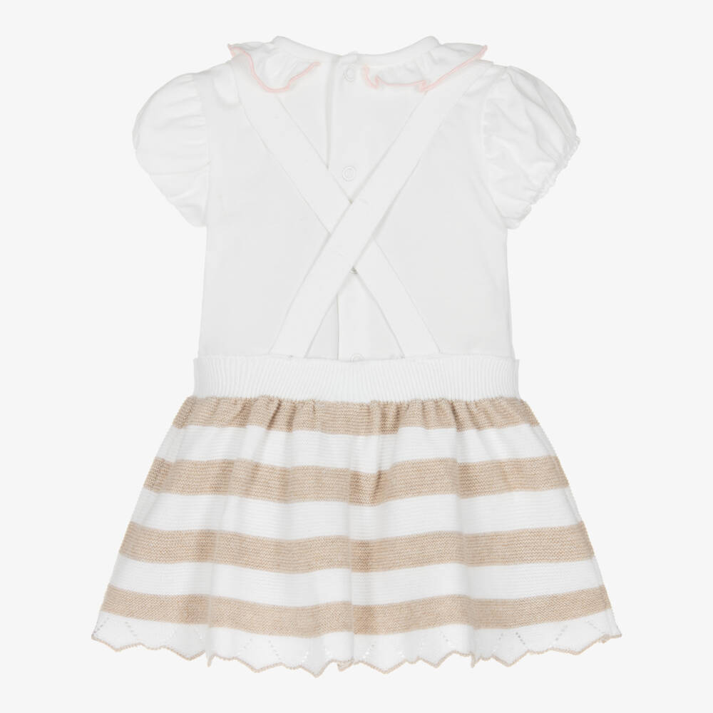 Mayoral Для новорожденных-Бежевый вязаный сарафан для девочек | Childrensalon Outlet