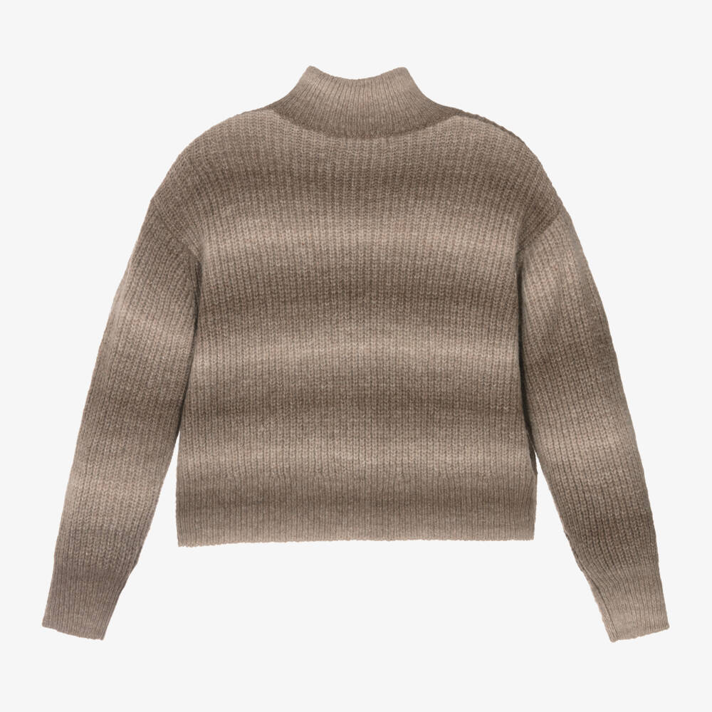 Mayoral-Girls Beige Knit Pullover | Childrensalon Outlet