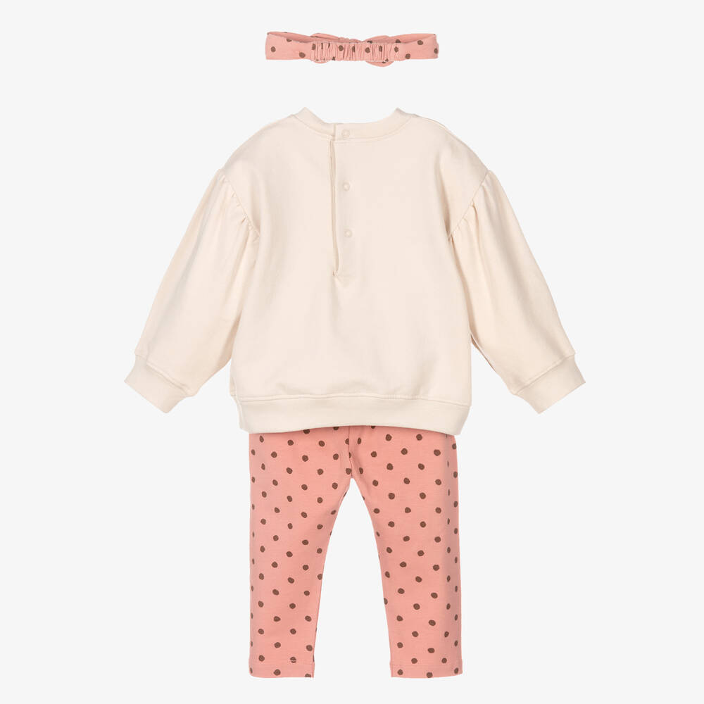 Mayoral Girls Beige Leggings Set Childrensalon Outlet