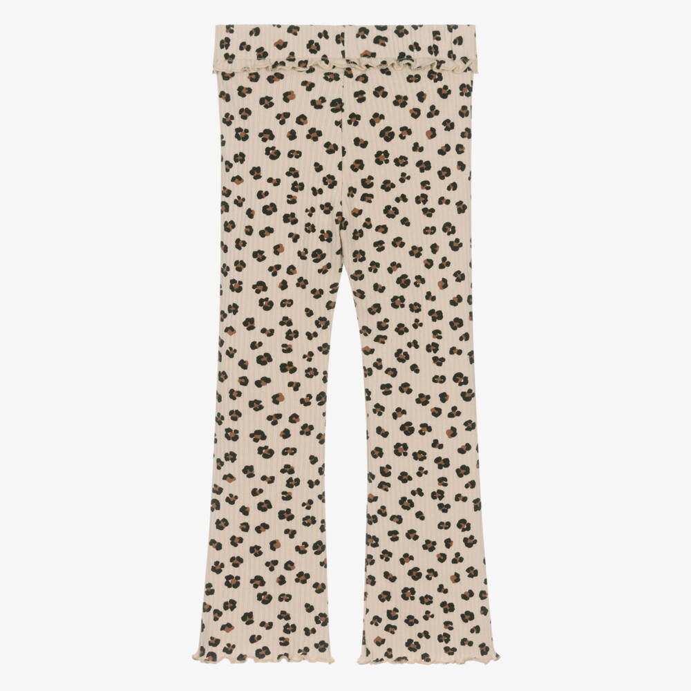 Mayoral-Бежевые леггинсы в леопардовый принт для девочек | Childrensalon Outlet