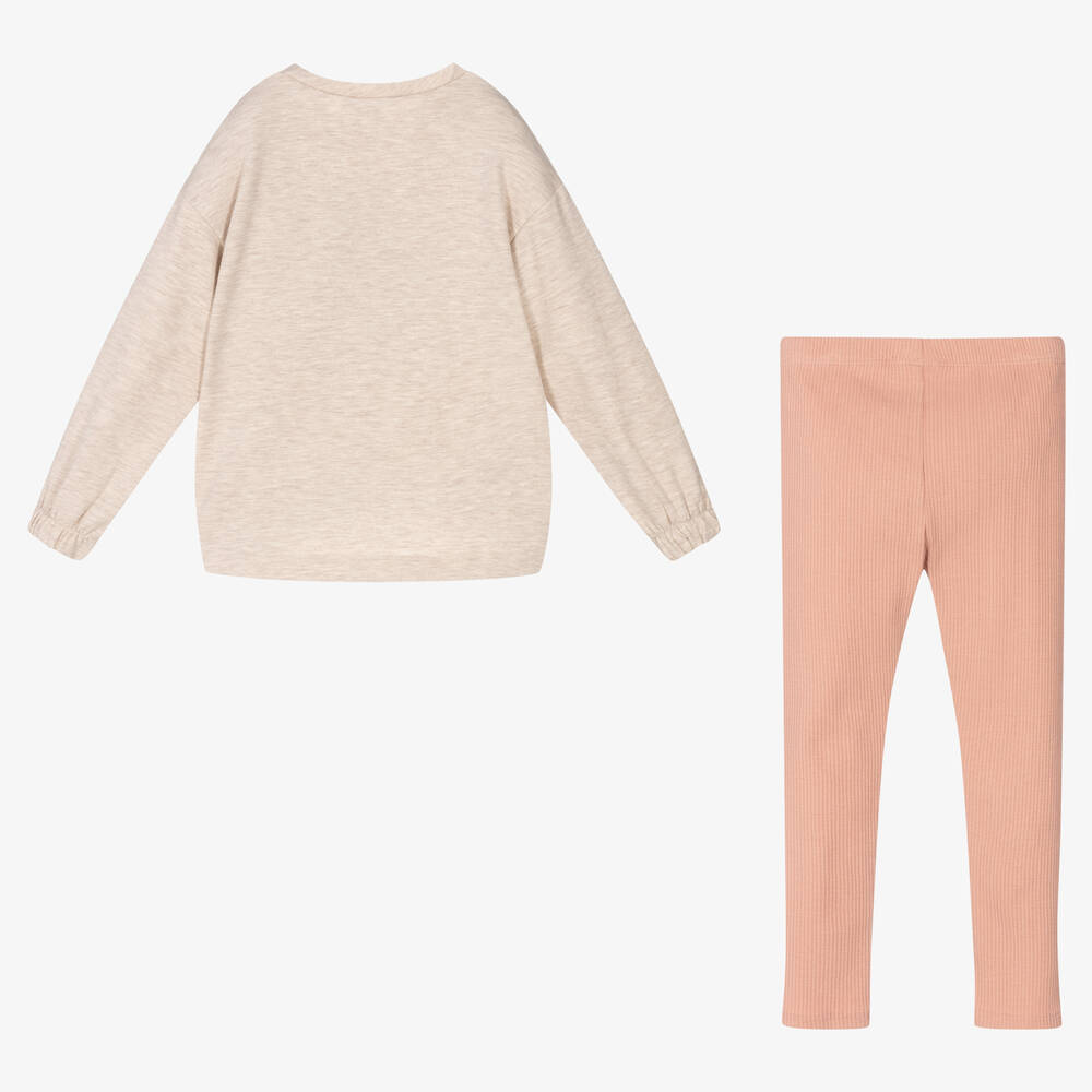 Mayoral Ensemble legging beige rose Fille Childrensalon Outlet