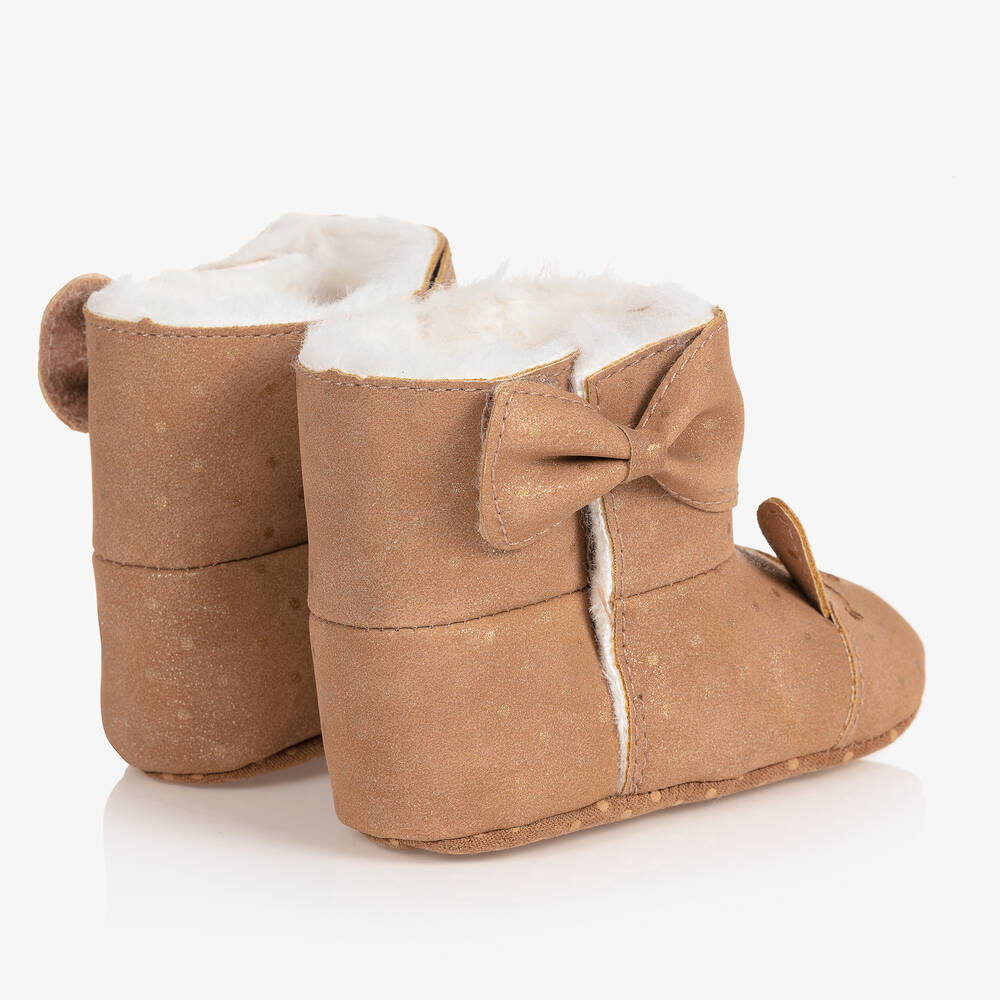 مايورال Newborn-بوت شامواه صناعي لون بيج لمرحلة قبل المشي | Childrensalon Outlet