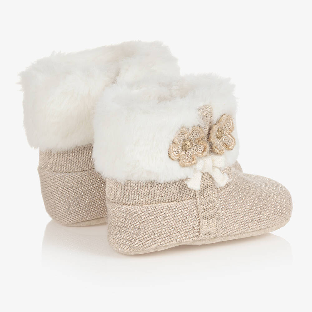 مايورال Newborn-بوت محبوك لون بيج لمرحلة قبل المشي للمولودات | Childrensalon Outlet