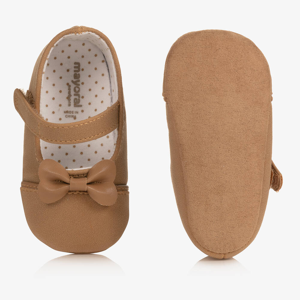 Mayoral Для новорожденных-Бежевые пинетки для девочек | Childrensalon Outlet