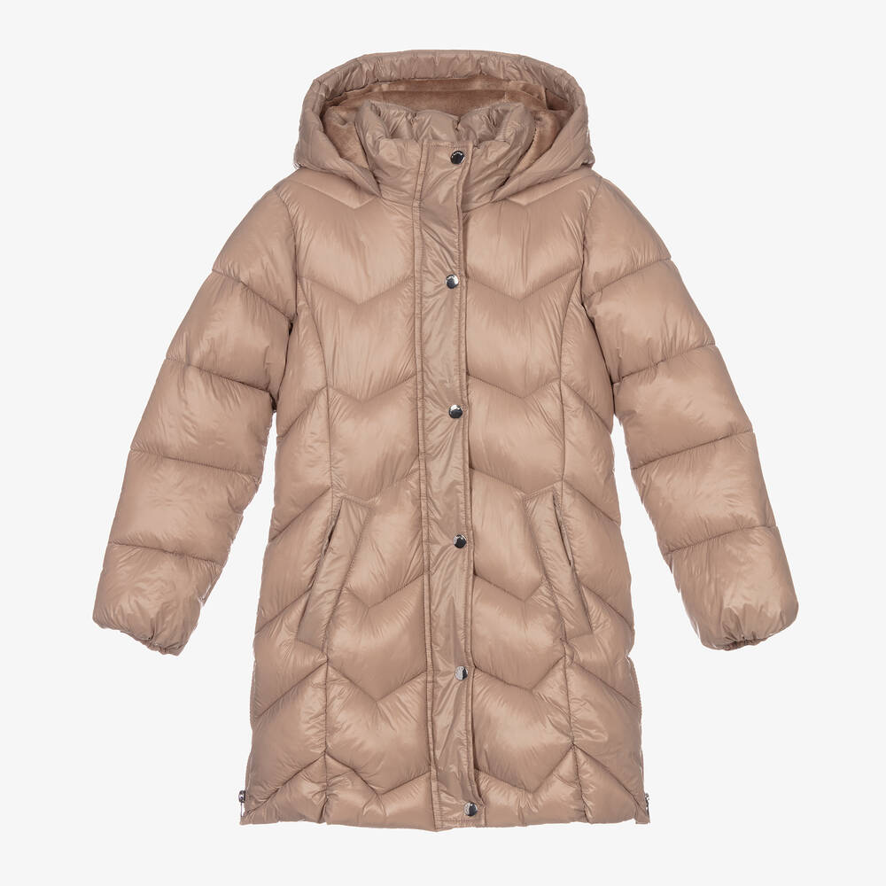 Mayoral - Girls Beige Puffer Coat | Childrensalon