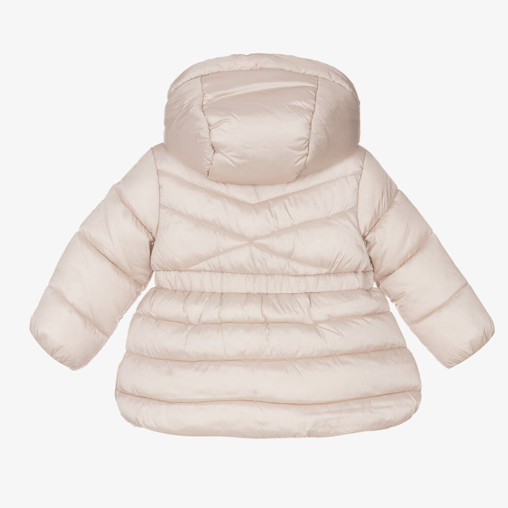 Mayoral-Girls Beige Puffer Coat | Childrensalon Outlet
