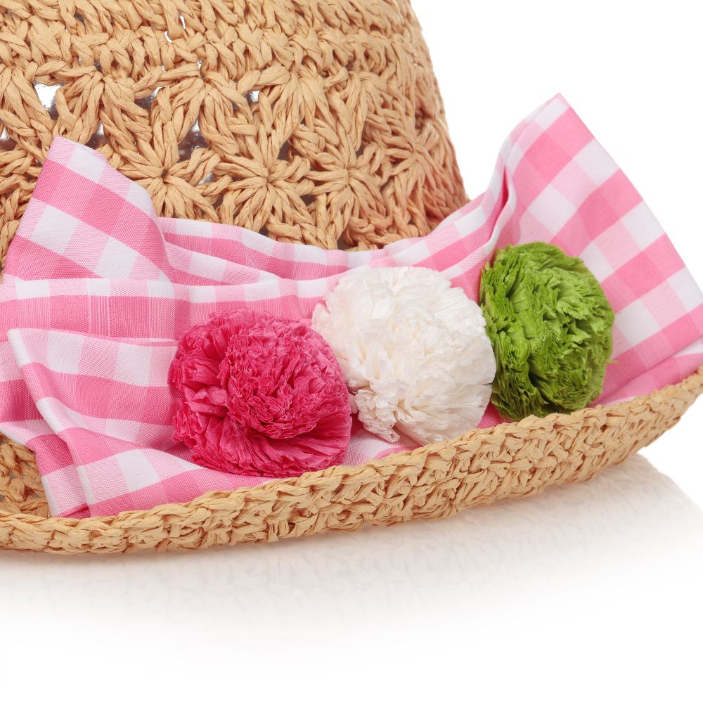 Mayoral-Girls Beige Straw Hat  | Childrensalon Outlet