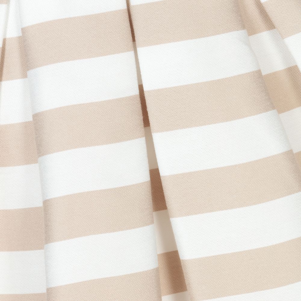 Mayoral-Бежевое платье в полоску для девочек | Childrensalon Outlet