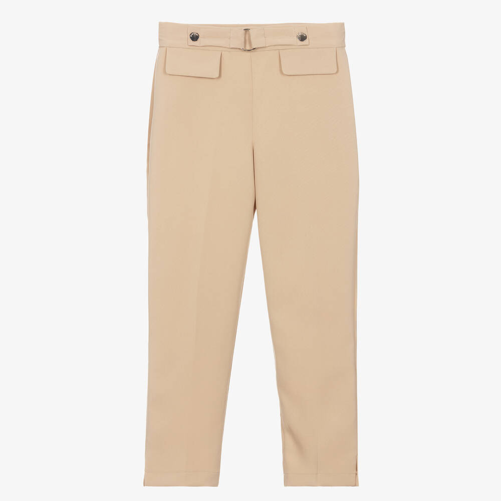 Mayoral - Girls Beige Trousers | Childrensalon