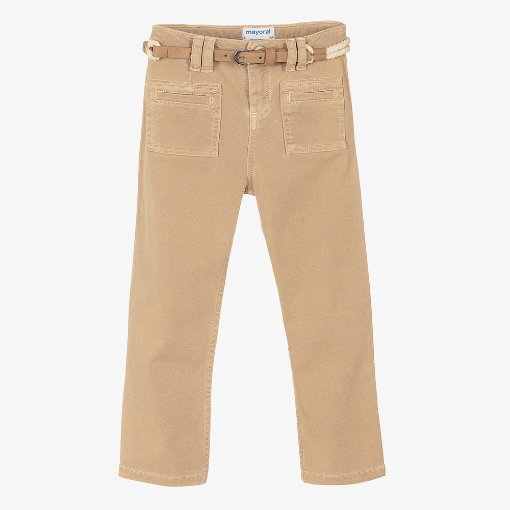 Mayoral - Beige Twillhose für Mädchen | Childrensalon