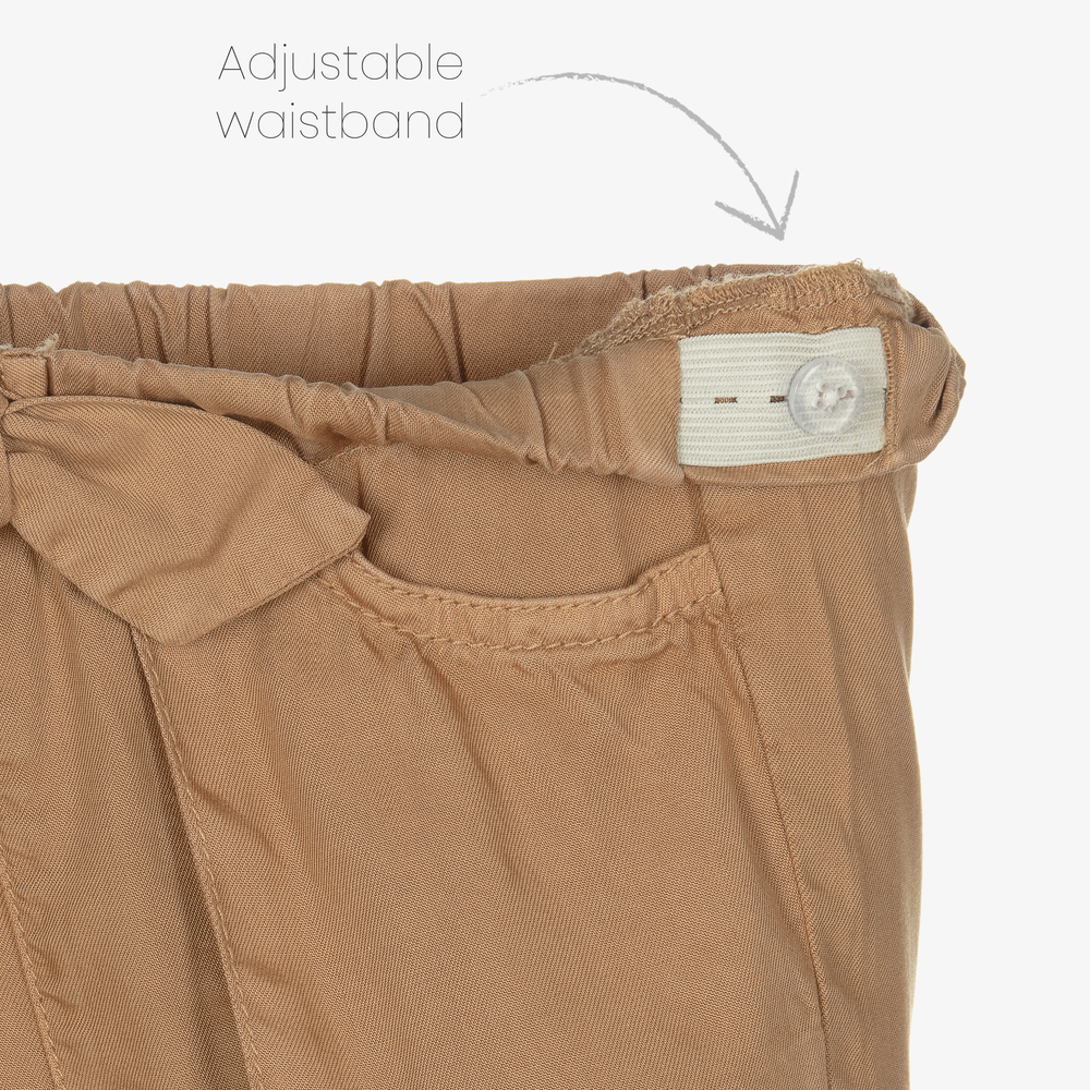 مايورال-بنطلون أطفال بناتي ليوسيل تويل مستدام لون بيج | Childrensalon Outlet