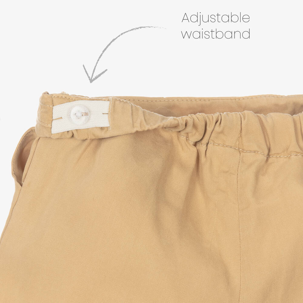 Mayoral-Бежевые брюки из саржи для девочек | Childrensalon Outlet