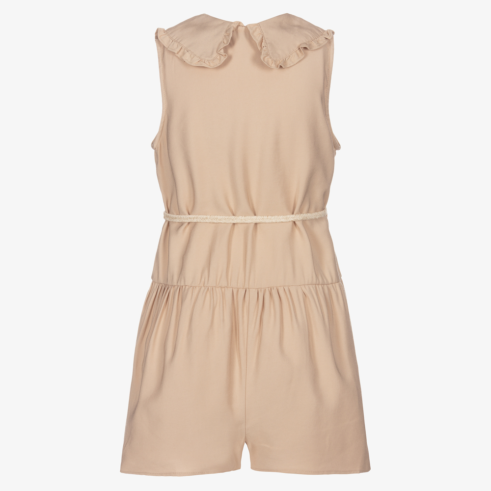Mayoral-Бежевый комбинезон из вискозы для девочек | Childrensalon Outlet