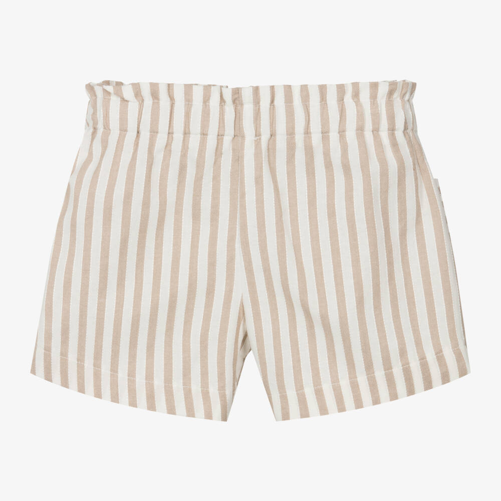 Fold Over Stradivarius Short Blanco Camisetas BÃ¡sicas