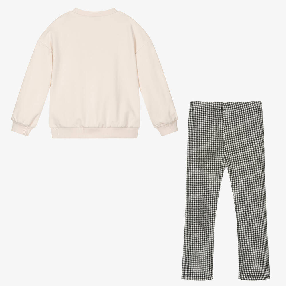 Mayoral-Girls Black Check Leggings Set | Childrensalon Outlet