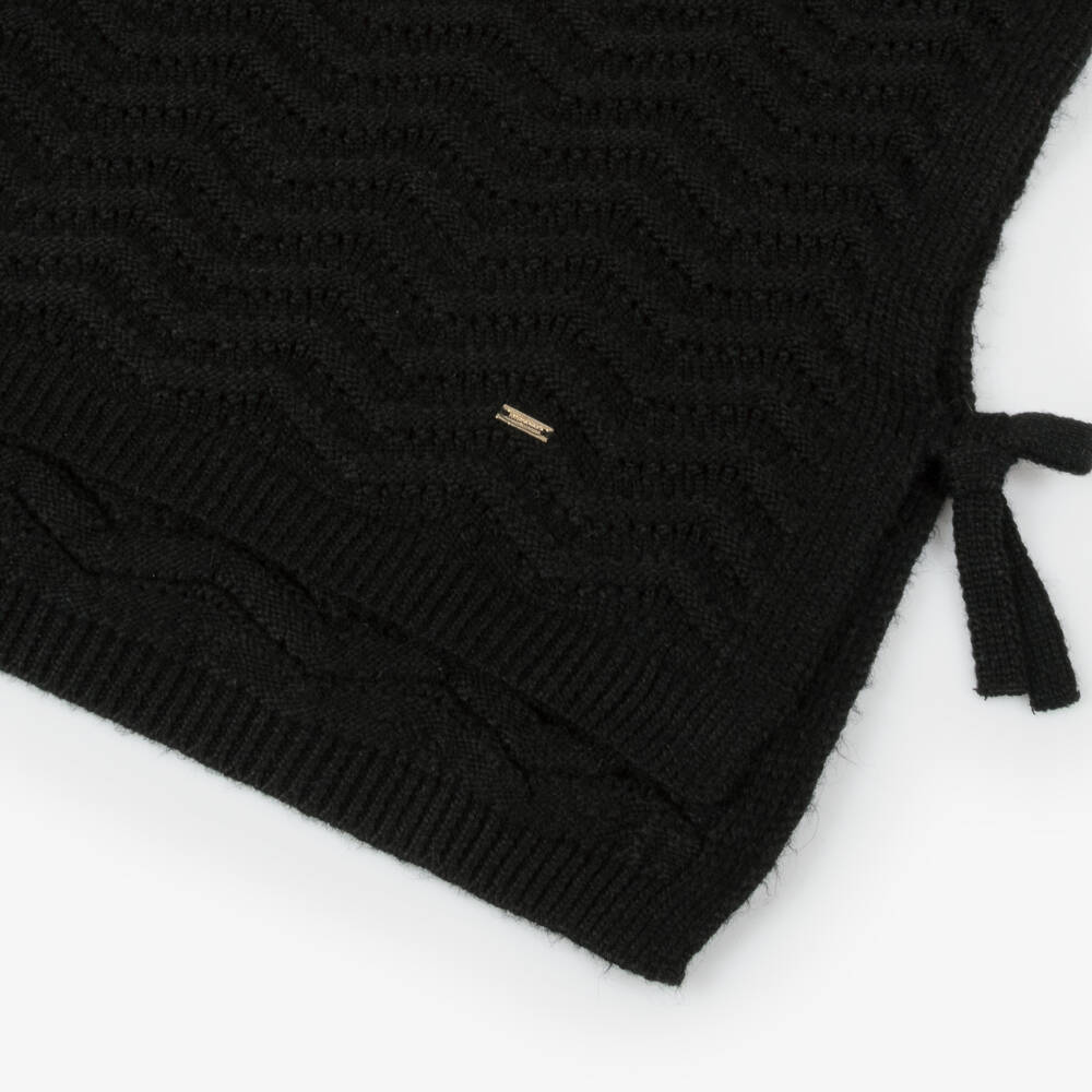 Mayoral-Girls Black Chevron Knit Slipover | Childrensalon Outlet