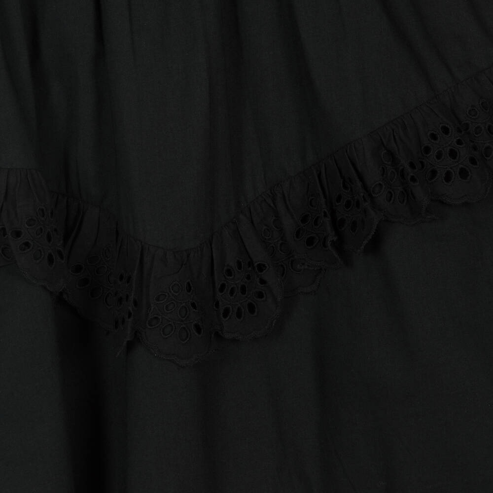 Mayoral-Girls Black Cotton Dress | Childrensalon Outlet