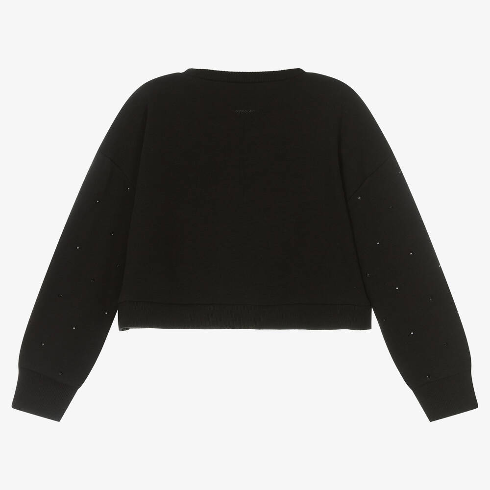 Mayoral-Черный хлопковый свитшот с заклепками | Childrensalon Outlet