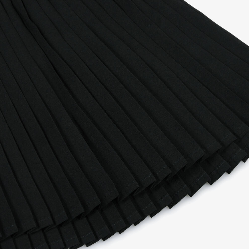 Mayoral-Girls Black Crêpe Dress with Pleated Skirt | Childrensalon Outlet