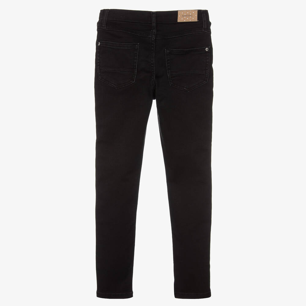 Mayoral-Черные джеггинсы из денима | Childrensalon Outlet