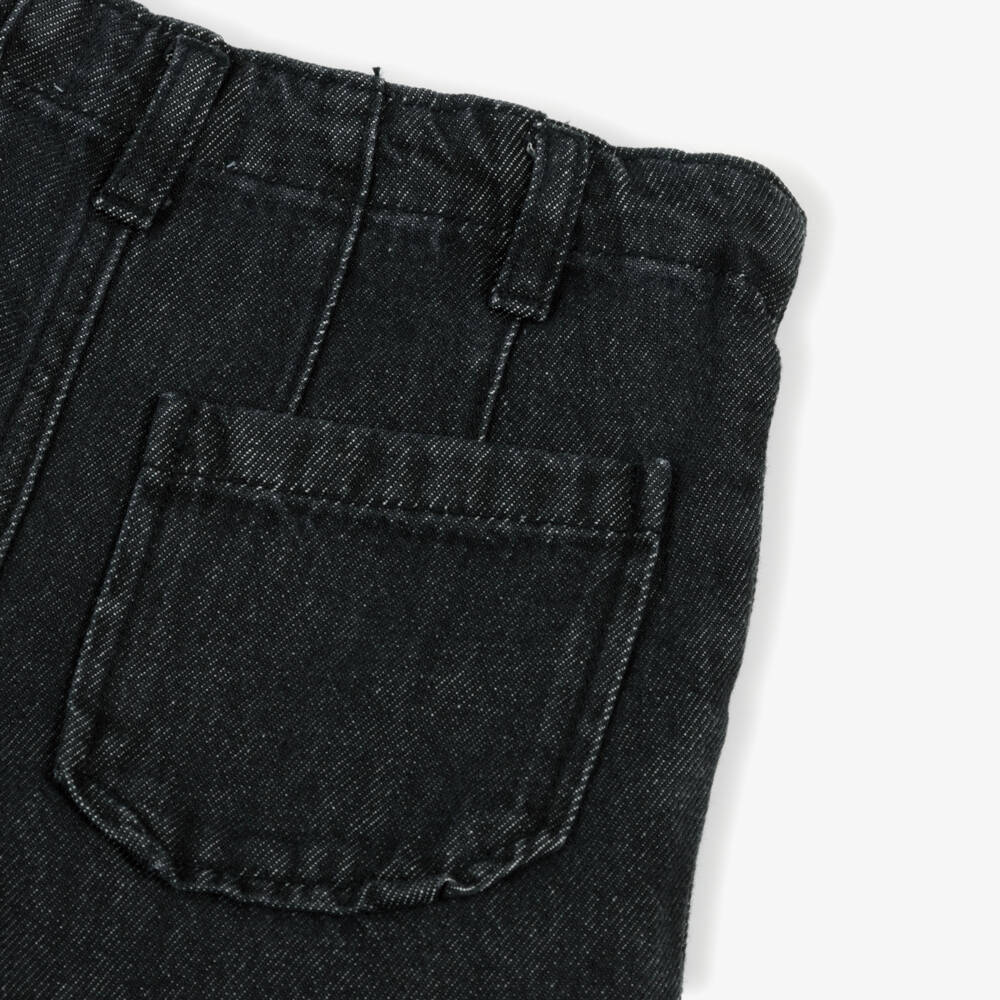 Mayoral-Girls Black Denim Wide-Leg Jeans | Childrensalon Outlet