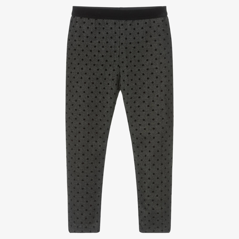 Mayoral - Legging noir à pois fille | Childrensalon