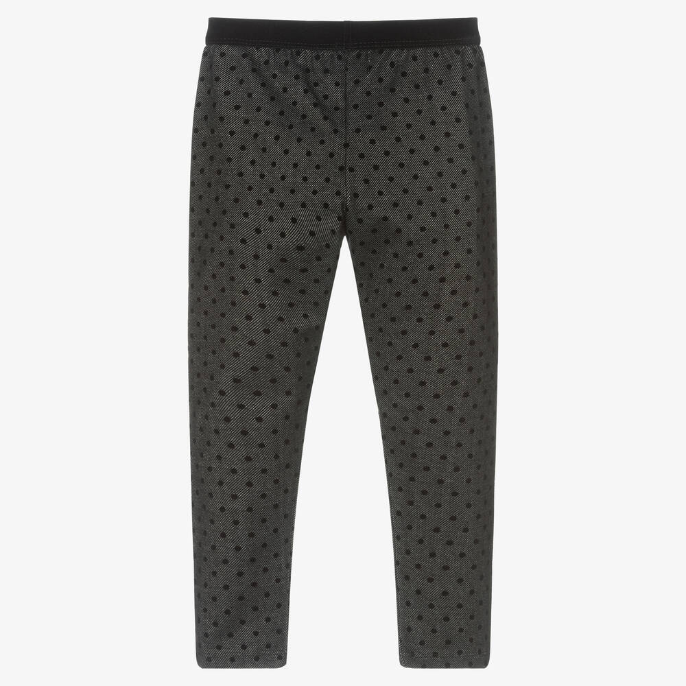 Mayoral-Girls Black Dotted Leggings | Childrensalon Outlet