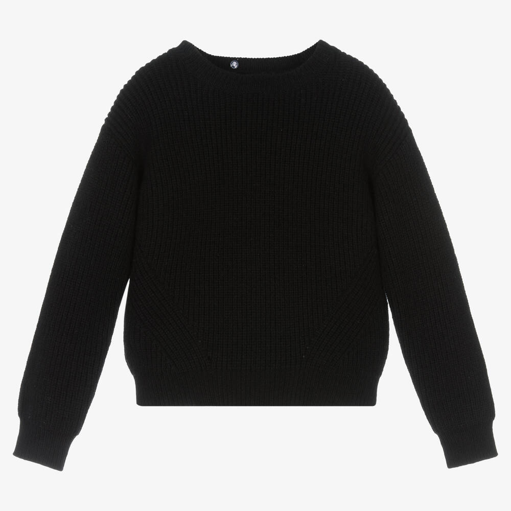 Mayoral-طقم فستان قطن جيرسي لون أسود | Childrensalon Outlet