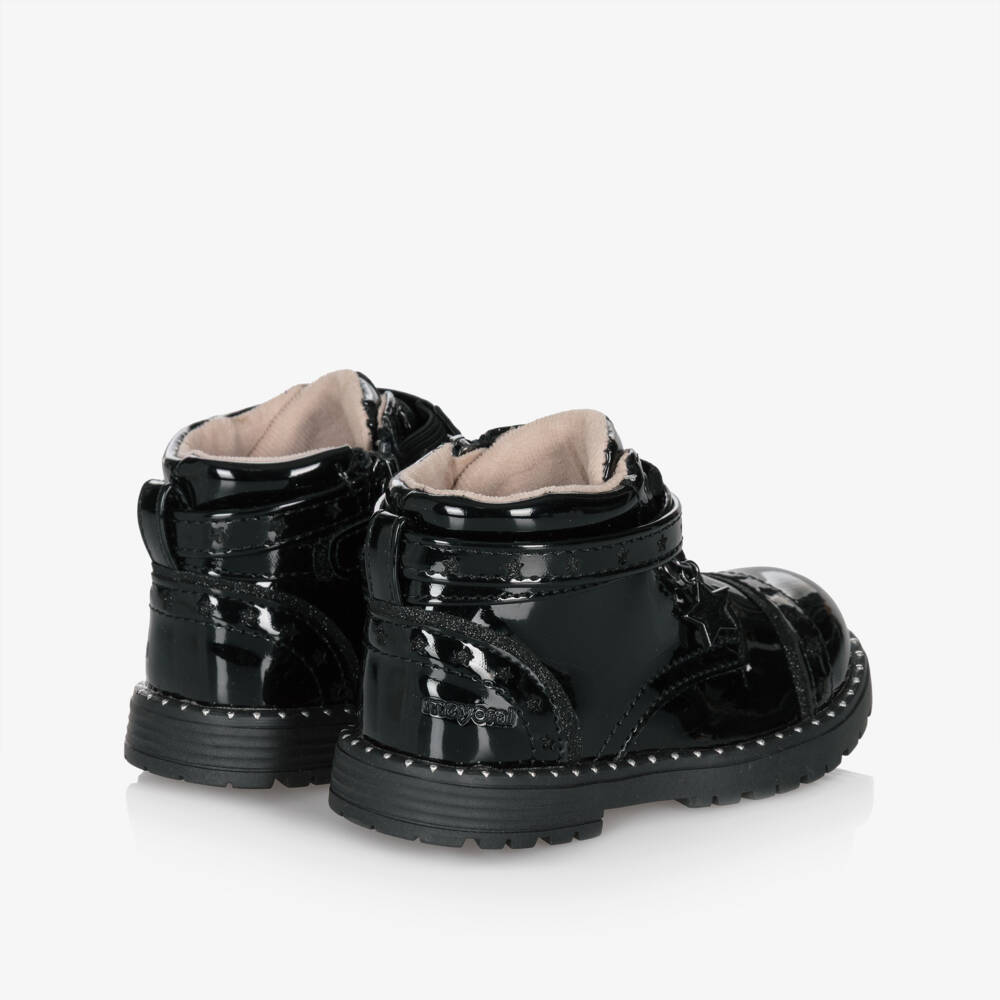 Mayoral-Girls Black Faux Patent Leather Boots | Childrensalon Outlet