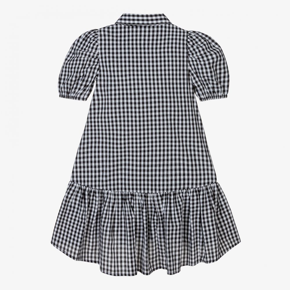 Mayoral Girls Black Gingham Dress