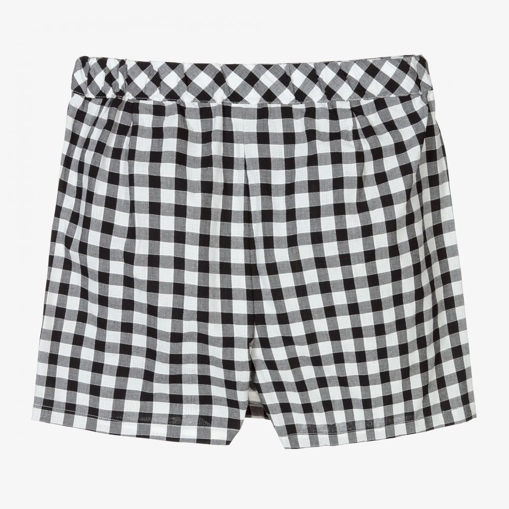 مايورال-شورت سكورت قطن كاروهات لون أسود وأبيض | Childrensalon Outlet