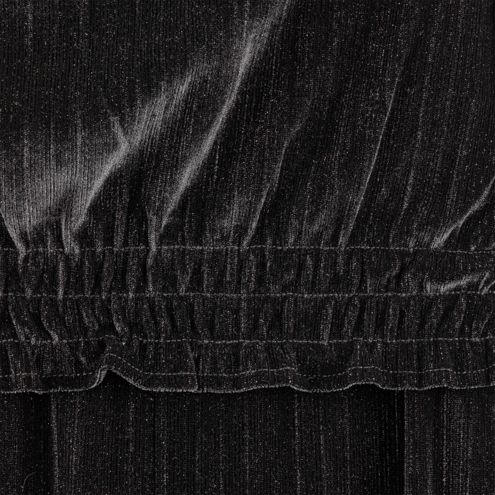 Mayoral-Girls Black Glitter Velour Set | Childrensalon Outlet